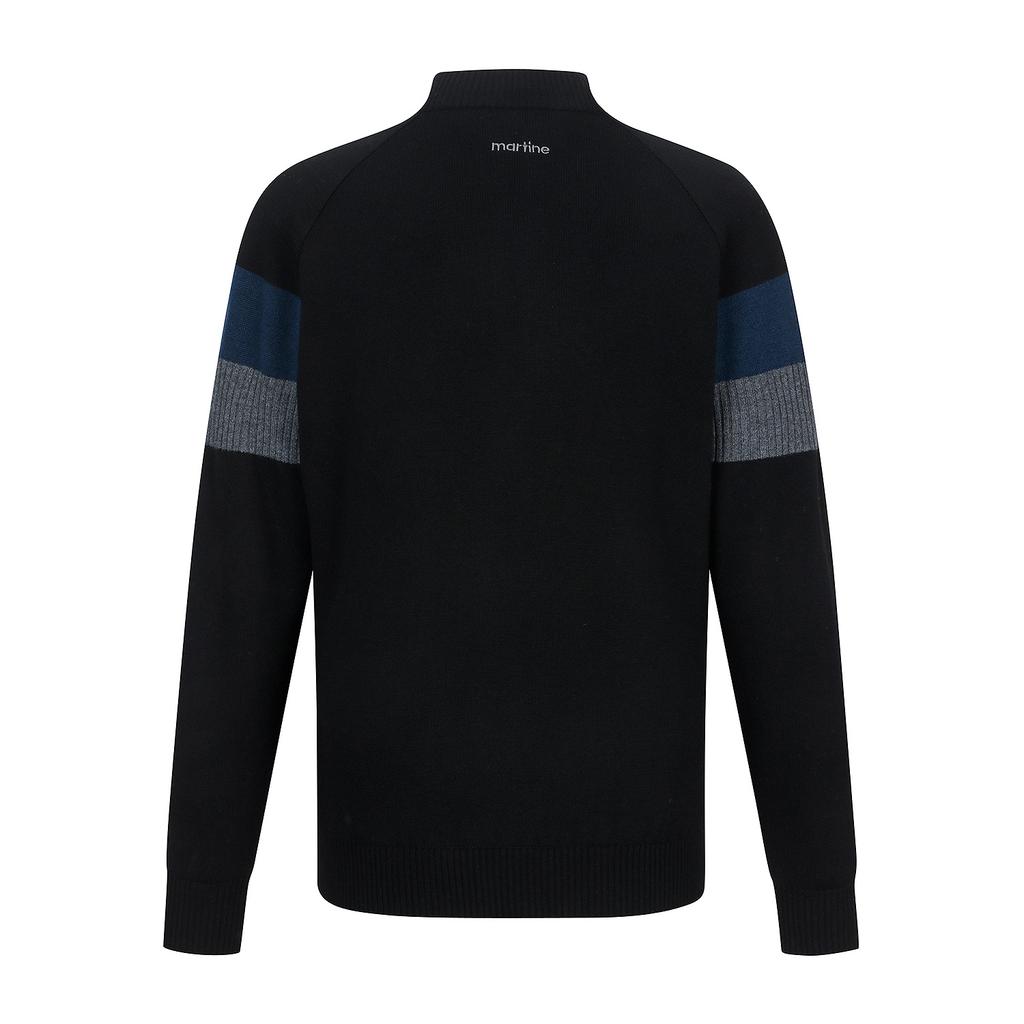 MARTINE GOLF Line Point Half Zip-Up Knit_Black (Men)