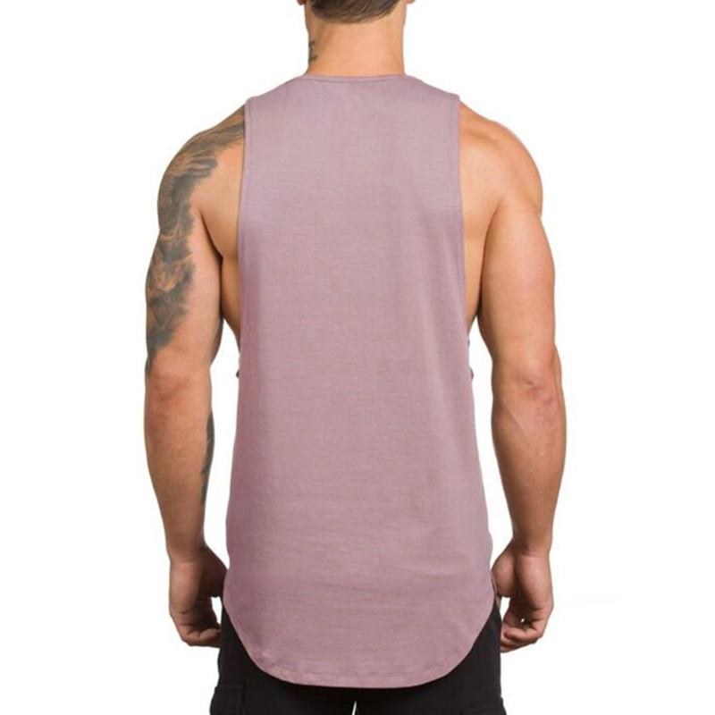 Do The Work  New Arrival Mens Fashion Casual Breathable O-neck Pure Cotton Printed Summer Bodybuilding Fitness Gym Sports Vest