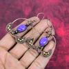 Charoite earring copper wire wrapped earrings gemstone earring Charoite jewelry handmade earring copper wire wrapped jewelry gifts for wife
