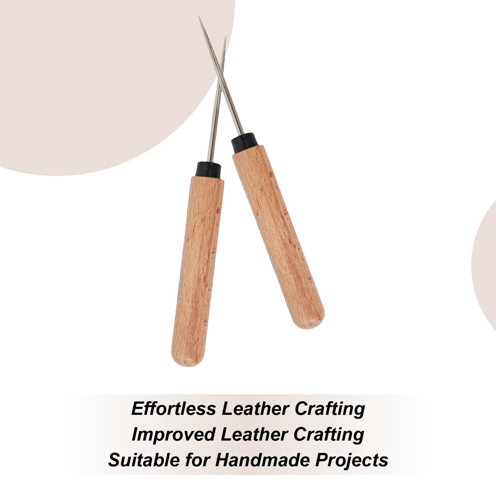 

Leather Sewing Awl Wood Handle Gadget Leather Sewing Craft Tool Awl For Handmade Projects Beginners Hobbyists Women Adults Home China Mainland