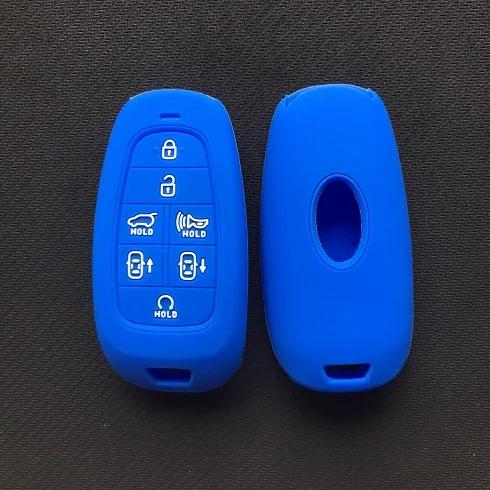 Silicone Car Key Cover Case 7 Button Key Case For Hyundai Sonata Smart 2019 Nexo 95440-M5000 Remote Control Silicone Key Case