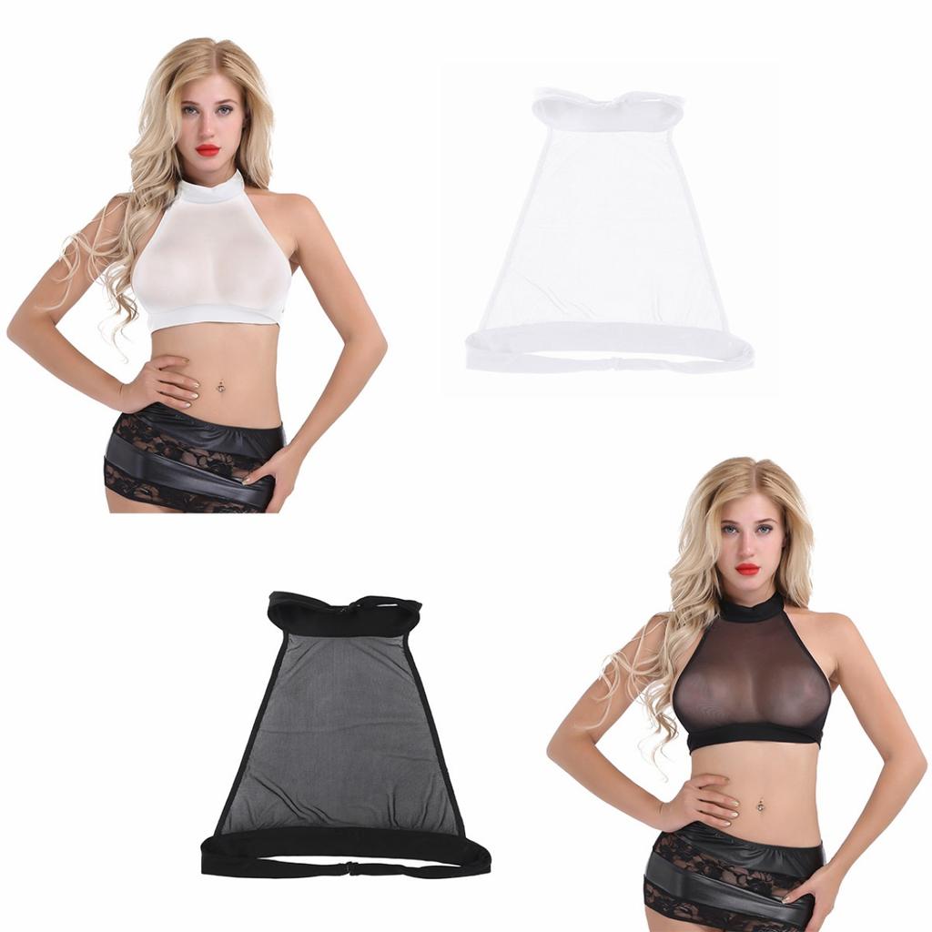 Maglietta Donna Sexy A Maniche Corte Trasparente - Per Yoga E Tempo Libero, Taglie L E XL, Colori Nero E Blu/Viola