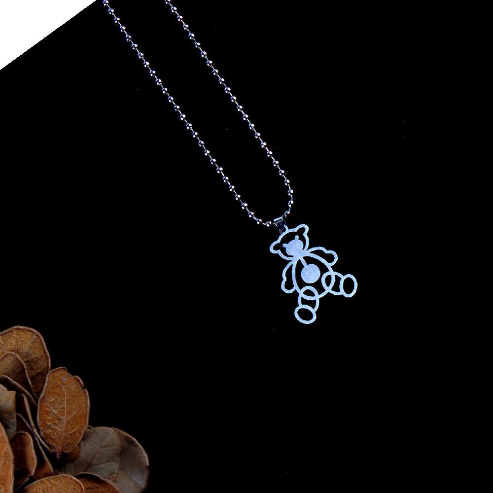 Edelstahl Punk Paar Halskette Anhänger im Cartoon-Stil