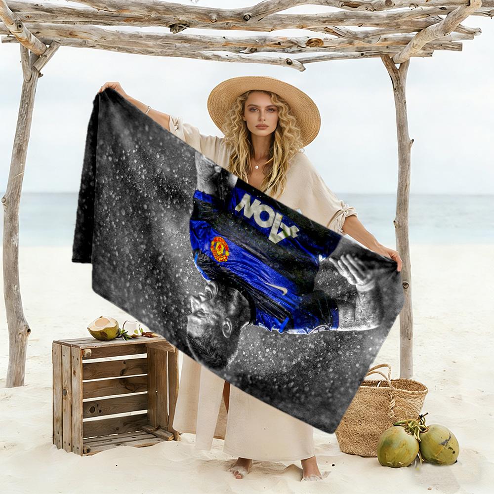 Alexis Sanchez Celebrates Beach Towel Super Soft Microfiber Quickdry Fabric Comfortable Lightweight