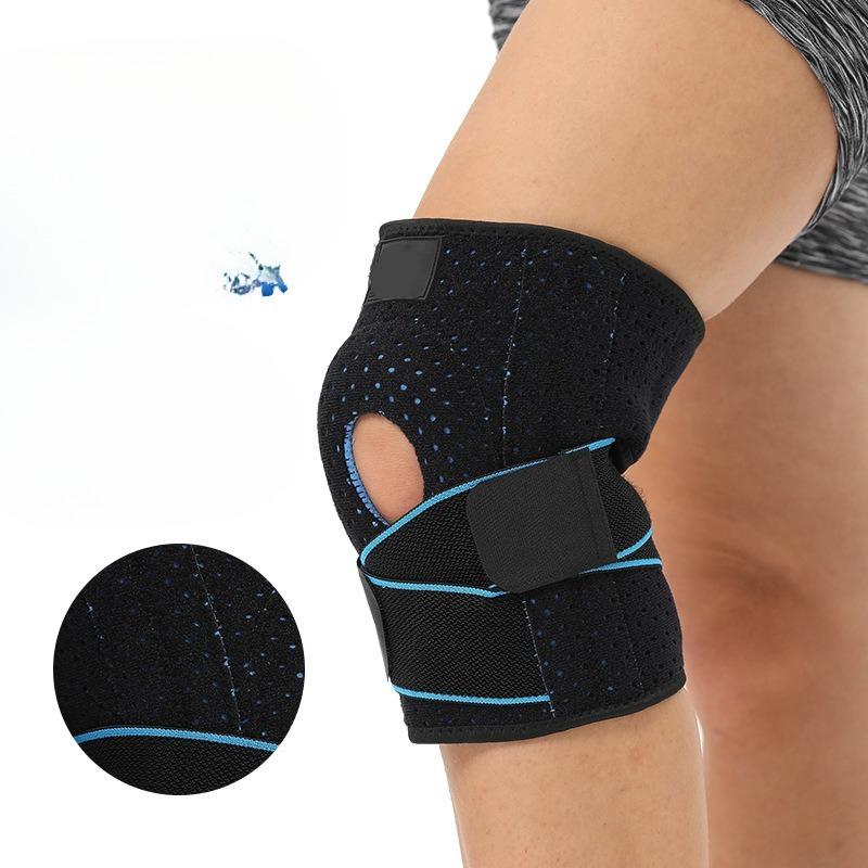 Fitness Basketboll Knäskydd Löpning Sport Tryck Knäskydd Menisk Patella med Silikon Anti-Kollisions Knäskydd