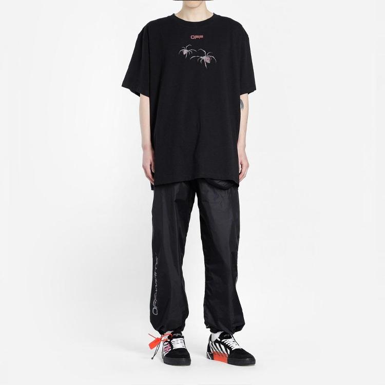 OFF WHITE Oversized tričko s potiskem pavoučích šípů OMAA038S201850011024