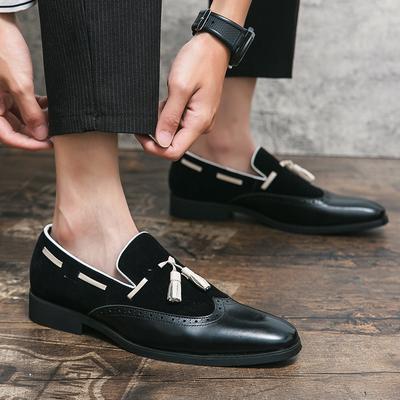 Scarpe da Uomo Patchwork Locke con Frange in Pelle Taglia Autunno Pointe Britannica Le