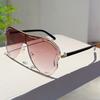 Oversized One-Piece Sunglasses Women Big Frame  Luxury Brand Vintage Special-Shaped Sun Glasses For Ladies Goggles UV400