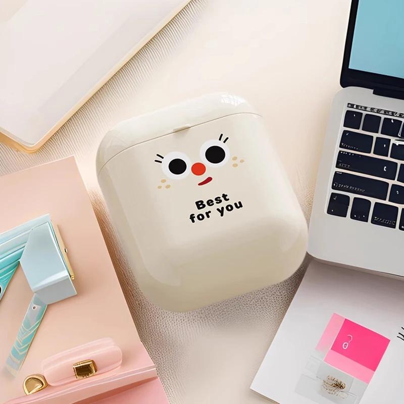 1Pcs Plastic Dopamine Storage Box Cute Small Data Cable Organizer Lightweight Sealed Lipstick Storage Box Students