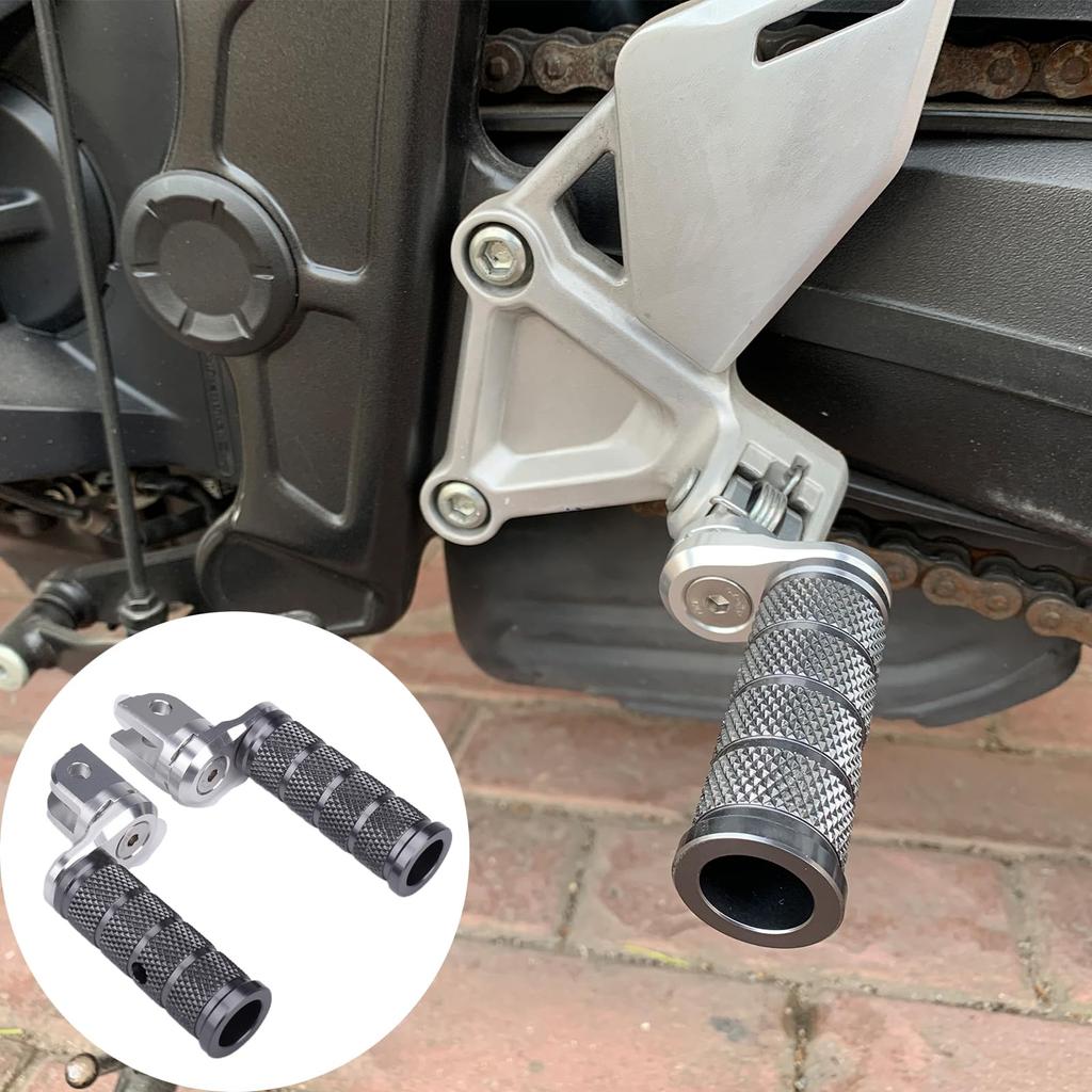 Adjustable Aluminum Steps for Suzuki GSX-S750 (2017-2024) with Non-Slip Multi-Steps (Gray)