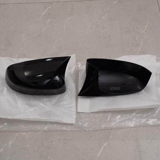 For Ford Focus MK3 2012-2018 Gloss Black Mirror Cover Wing Cap Ox Horn Case Trim