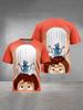 Summer Round Neck Cartoon Hotel Transylvania Pattern 3D Printed Top Fashionable Casual Short Sleeved Children's Boy T-shirts