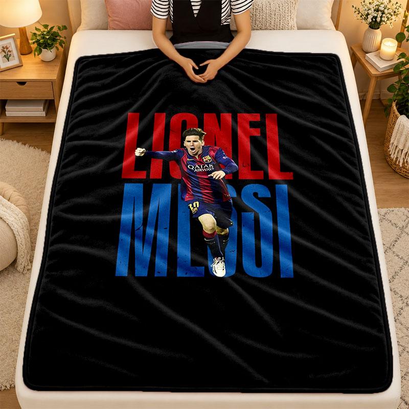 Flannel BlanketLionel Messi Warm Soft Throw Blanket for Indoor Sofa Bed Living Room Use