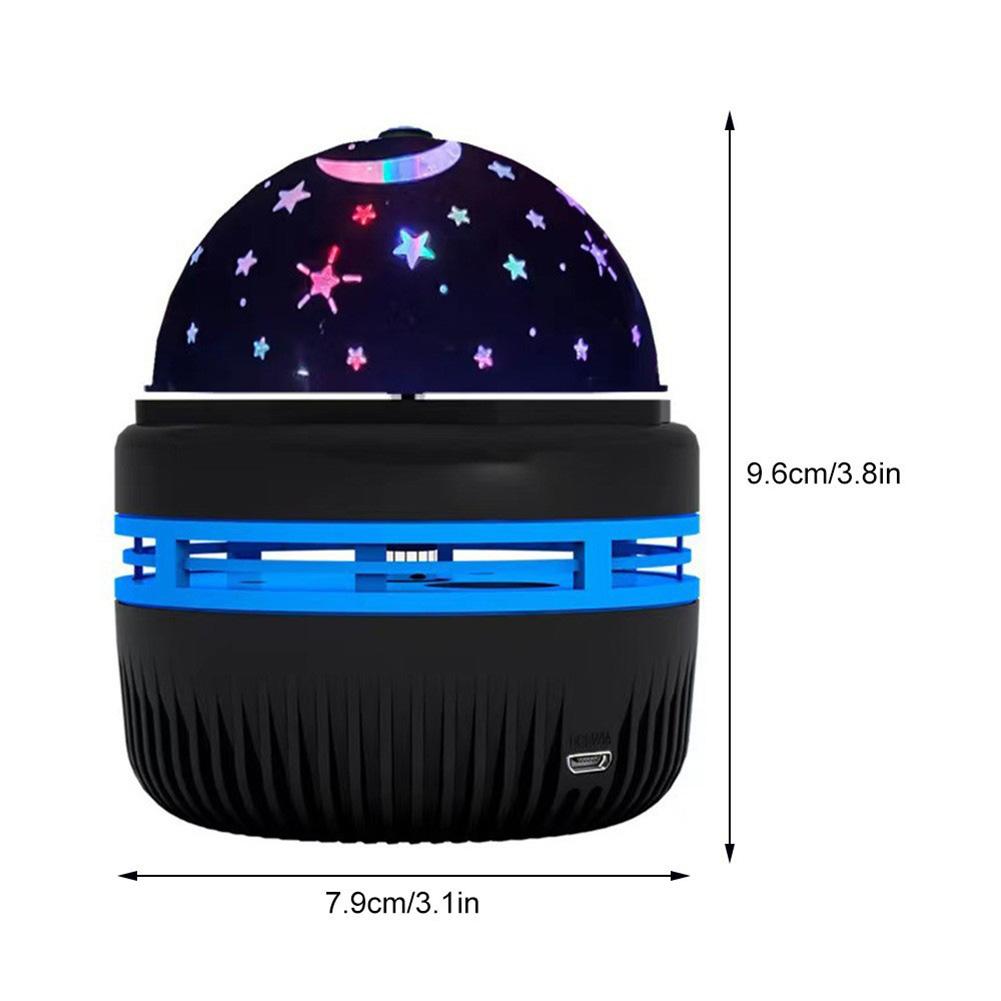 Car USB Star Projector Lamp Multifunction LED Light Powered Colorful Rotating Magical Light Atmosphere Lamp Bar KTV Party Light