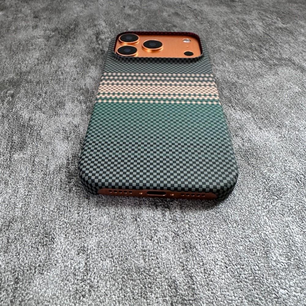 Frameless Splicing Carbon Fiber For Magsafe Case For iPhone 17 Air 16 15 14 13 12 Pro Max Plus 17ProMax Magnetic PC Armor Cover