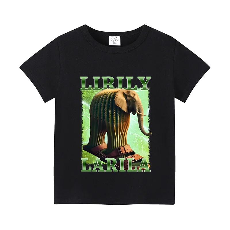 Italian Brainrot Lirily Larila Kids Shirt Funny Meme Graphic Tee Cotton 2T-12yrs S