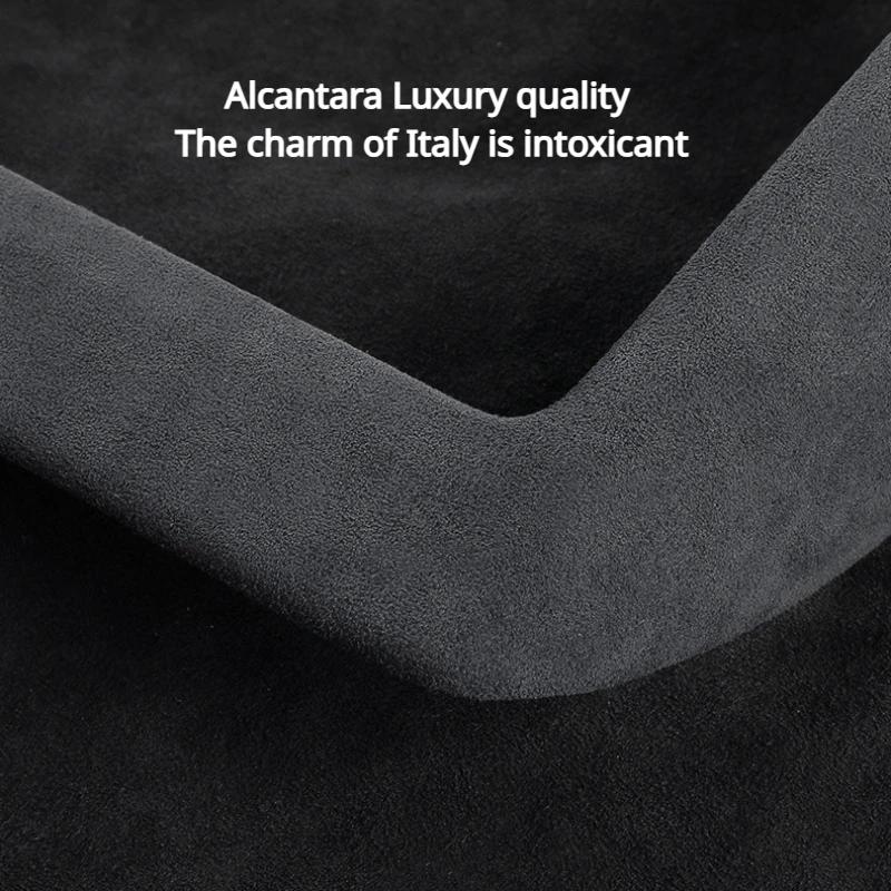 Alcantara Suede For Tesla Model 3 Highland 2024 Central Control Wireless Charging Frame Protect Cover Trim Modeling Accessories