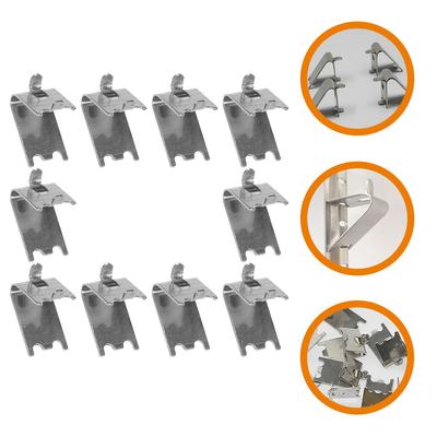 10 Stuks Koelvloeistof voor Auto Vriezer Plank Gesp Koeler Clip Koelkast Tangen Vierkante Clips Zilver RVS Haken