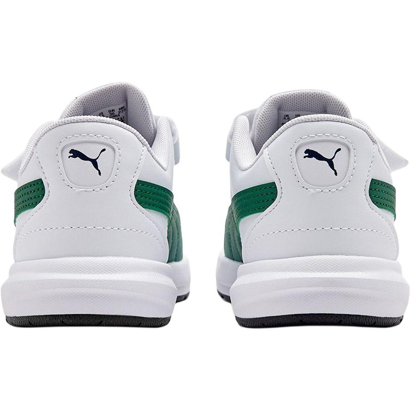 Puma Evolve Court V Jr Versatile Comfortable Low-Top Kids Skate Shoes Kids Sneakers White Green 404315-03