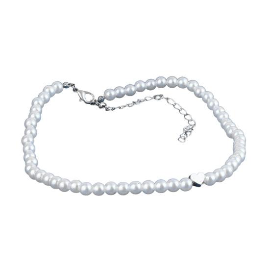 Dainty Faux Pearl Choker Elegant Beaded Necklace