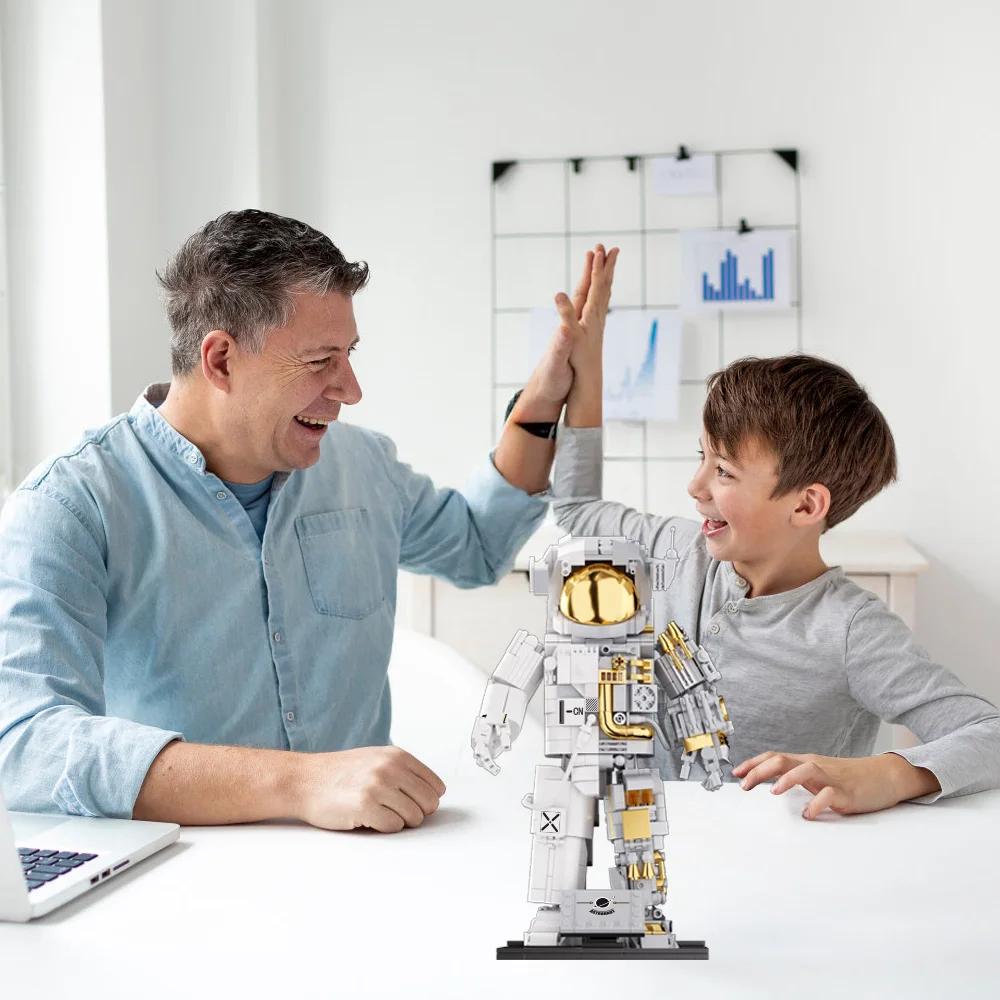 Weltraum-Astronauten Bausteine Spaceman Erkundungs Roboter Abenteuer Modell Actionfigur Steine Pädagogisches Montage Spielzeug Kindergeschenk