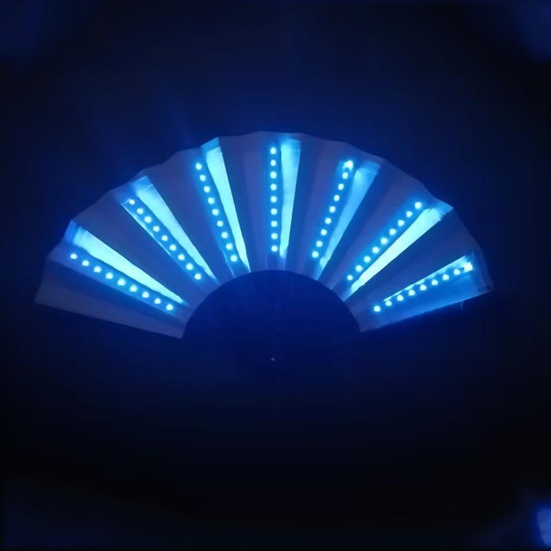 Irisierender LED Leucht-Disco-Party-Fächer - Leuchtende Faltbare Bühnenrequisite