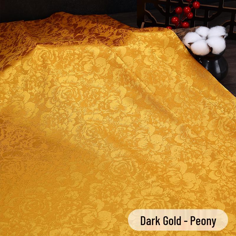 Antique Silk Jacquard Fabric for Chinese Hanfu and Tang Suit Costumes