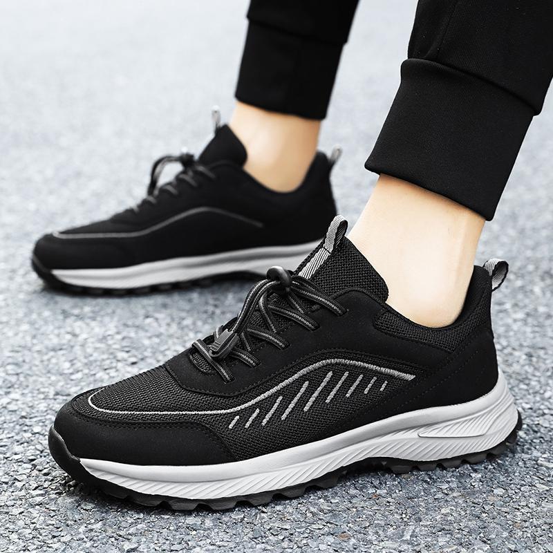 Autumn and winter velvet shoes medium sports soft sole light walking shoes