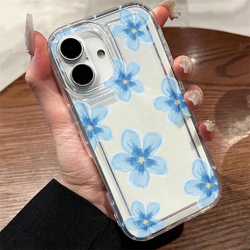 Vintage Rose Phone Case For iPhone 16 15 14 13 12 11 Pro Max XS X XR Plus Mini SE 2020 2022 Transparent Floral Coque Funda