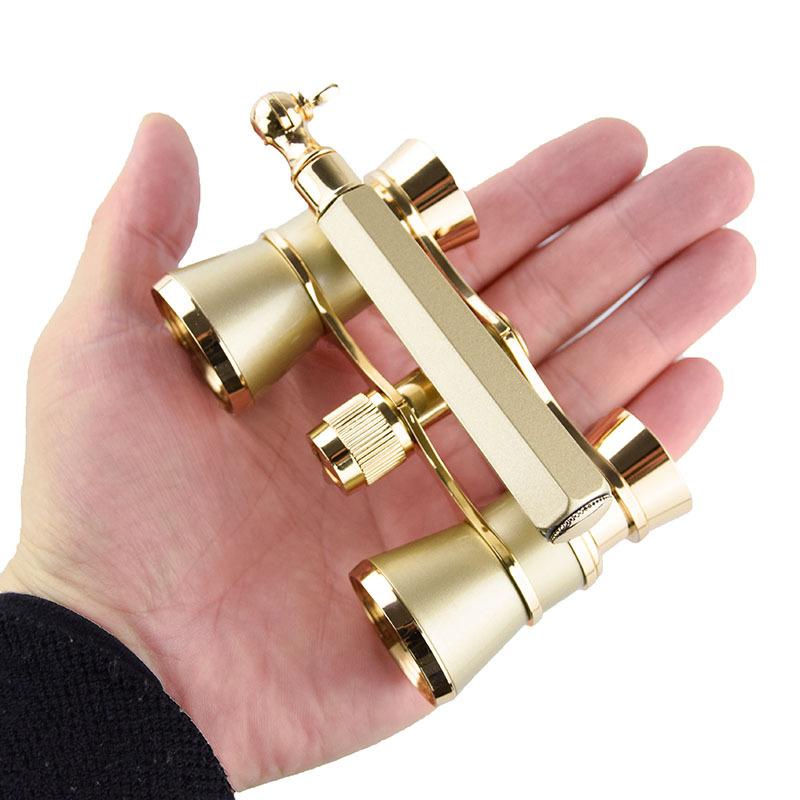 New 3X25 Metal Binoculars with Chain Viewing Mirror Concert Gift Telescope