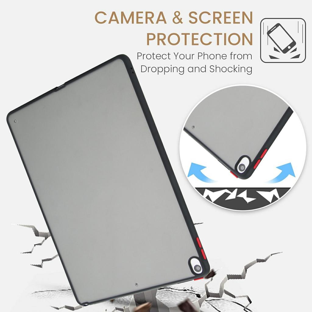 For iPad Air 10,5 tommer (2019) Etui Hudfølelse Matt Akryl TPU Støtsikkert Nettbrettdeksel