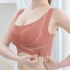 Front Cross Side Buckle Sports Bra Adjustable Ring Free Yoga Sports Tank Top with Side Breast Closure Women's Bra