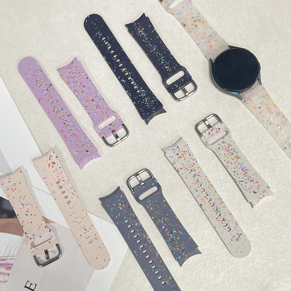 Umweltfreundliches Silikonarmband für Samsung Galaxy Watch 7/6/5/4, Ersatzarmband für Galaxy Watch FE