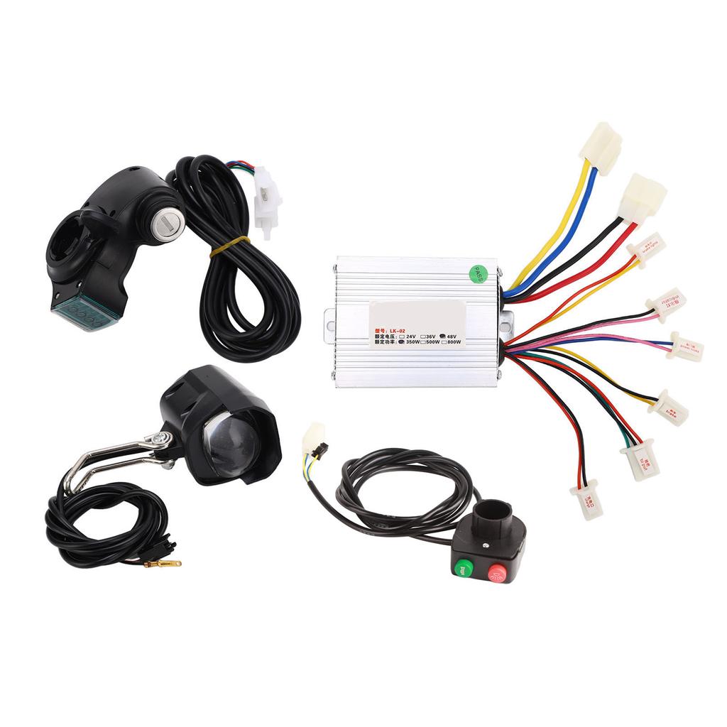 48V 350W Electric Bike Conversion Controller Kit Brush Speed Motor Controller Thumb Throttle Handlebar Kit