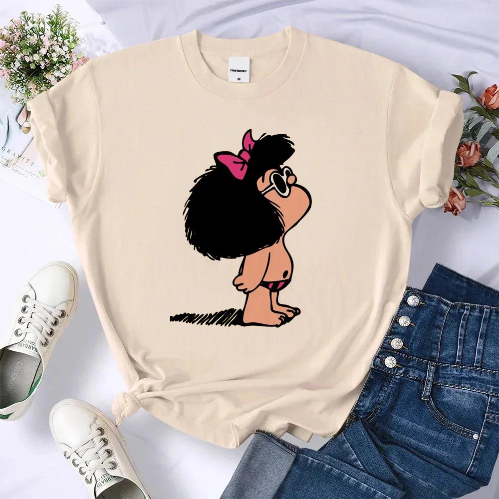 Mafalda Tshirt Women Harajuku T-shirts Female Anime Clothing
