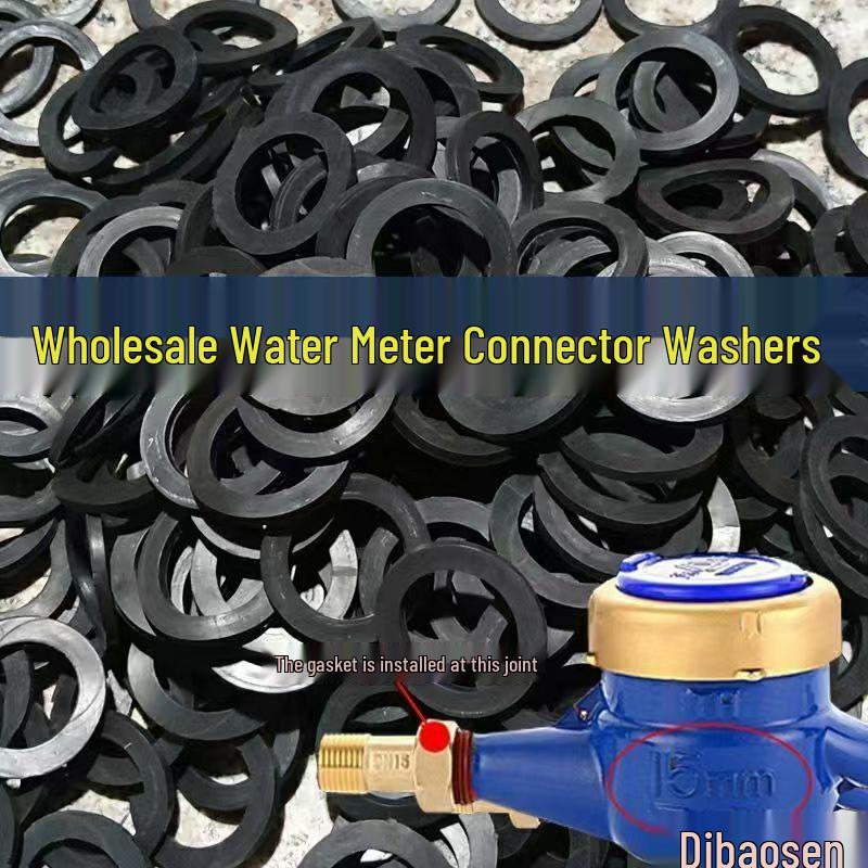 4-Point Water Meter Gasket: Rubber Washer & Sealing Ring Accessories for 15/20/25mm Connections