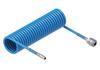 Complete spiral hose Tekalan Polyurethane PU 8X5mm 10bar for compressor compressor -5mb Blue TEGER
