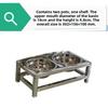 Stainless Steel Dog Food Bowl Fix Prevent Knocked Over Double-bowl Protection Neck Easy Clean Pet Feeding Products Accessories