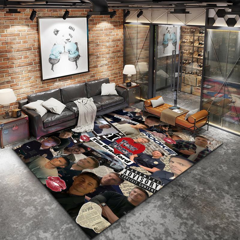 The Rookie Custom Name Carpet Rug For Living Room Bedroom Home Sofa Decoration Kids Play Nonslip Floor Mat