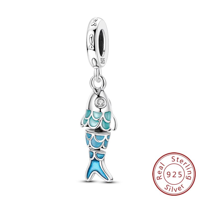 Original Charms Bead Copper Apple Skull Butterfly Flower Cat Starry Sky Charm Fit Bracelet Pendant Diy Jewelry Gift