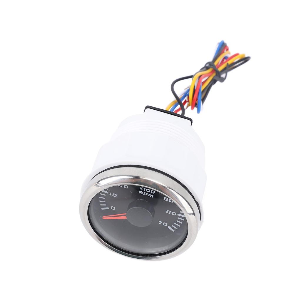 52mm 7000RPM Tachometer with Hourmeter 7 Color Backlight   9-32V RPM Gauge for Truck Tractor Car RV Boat