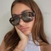 Classic Rectangular Sun Glasses Glasses for Ladies Men Thick Spectacle Frame Frame Double Bridges Eyewear Female Trendy Chic Polygon Sun Eyeglasses