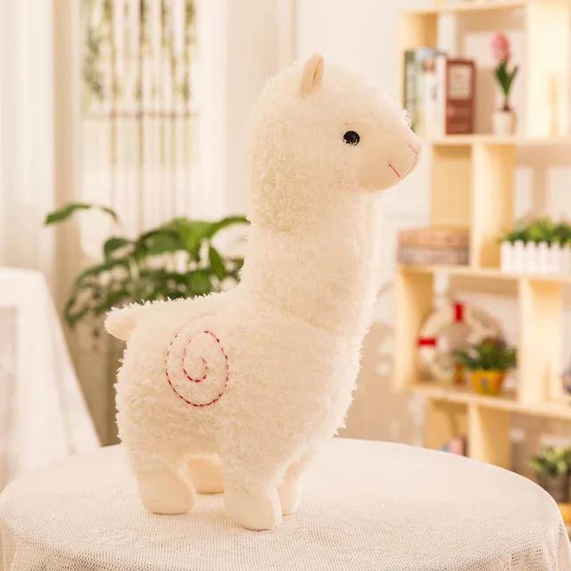 80cm Lovely Alpaca Plush Toy Japanese Alpaca Soft Stuffed Cute Sheep Llama Animal Dolls Sleep Pillow Home Bed Decor Gift
