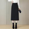 Falda Lápiz de Lana Marrón Línea A para Mujer - Elegante y Versátil Colección Primavera/Otoño 2026