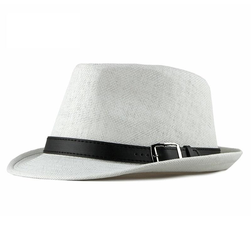 Summer Straw Hat for Men Korean Style Trendy Fashion Small Top Hat for Women Sun Protection Hat British Retro Gentleman Jazz Hat