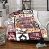 1PC Dog Quotes Print Blanket, Soft Throw Blanket - Warm & Cozy for Couch, Bed, Office, and Travel Yy250912165