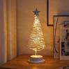 Gold Star Shaped LED Christmas Tree Lights - Iron Art Display Stand for Living Room Atmosphere Lighting