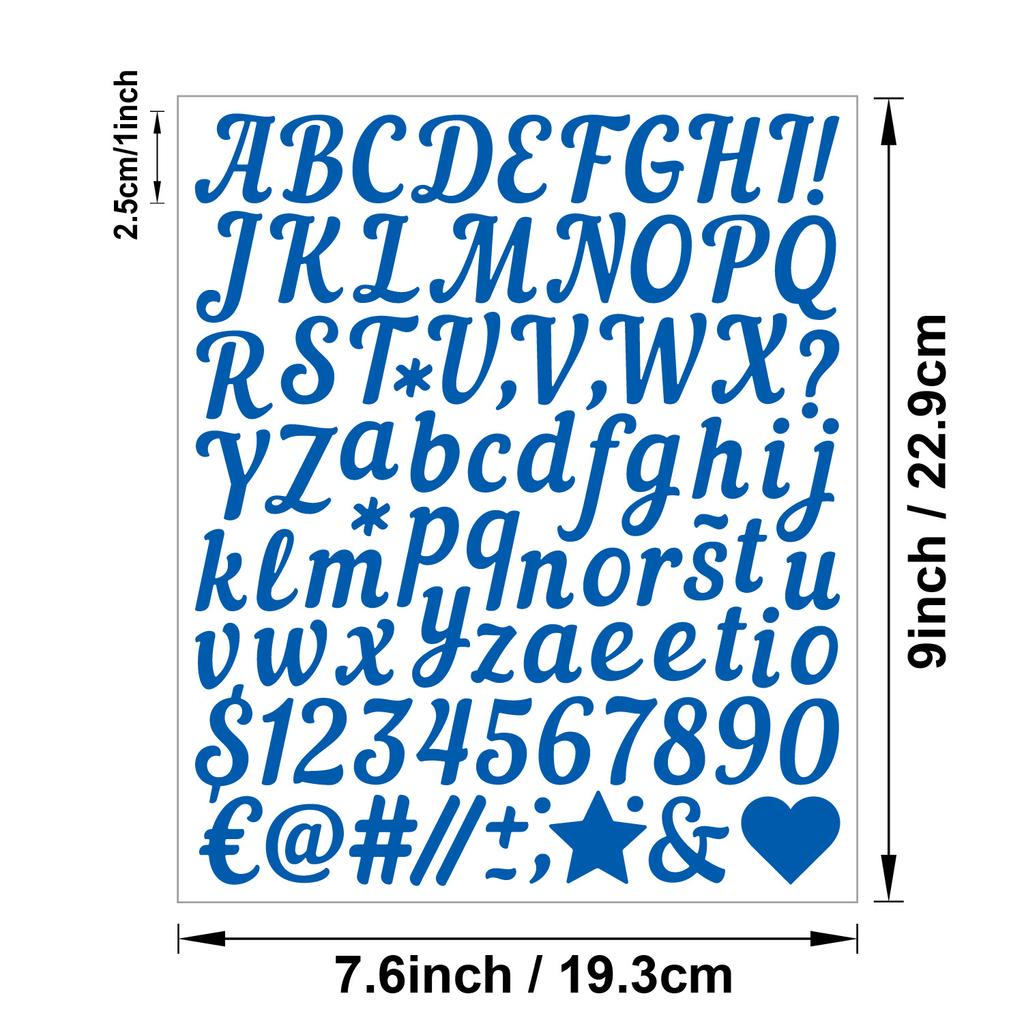 1 Inch Handwritten Letter Sticker Sturdy Multicolor Gift DIY Diary Hand Account English Alphanumeric Sticker