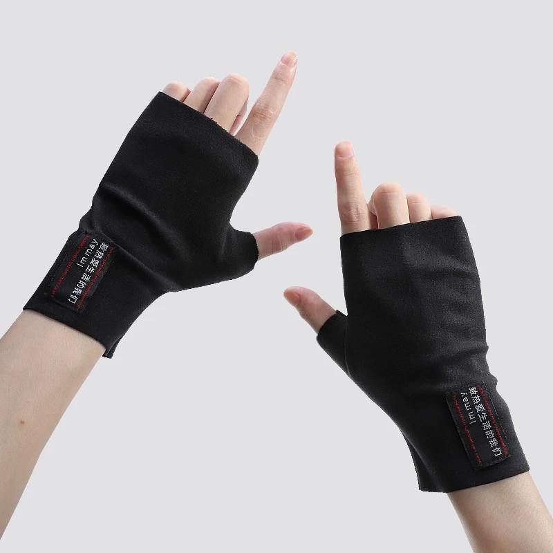 

2026 Autumn Winter Warm Fleece Techwear Tactical Fingerless Gloves Men Women Outdoor Sport Cycling Fishing Half-finger Gloves One Size