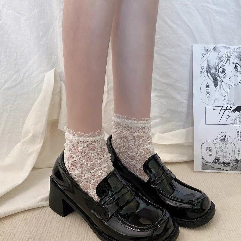 Japanese jk small leather shoes 2025 spring and autumn new college style simple basic versatile square head thick heel uniform single shoes women